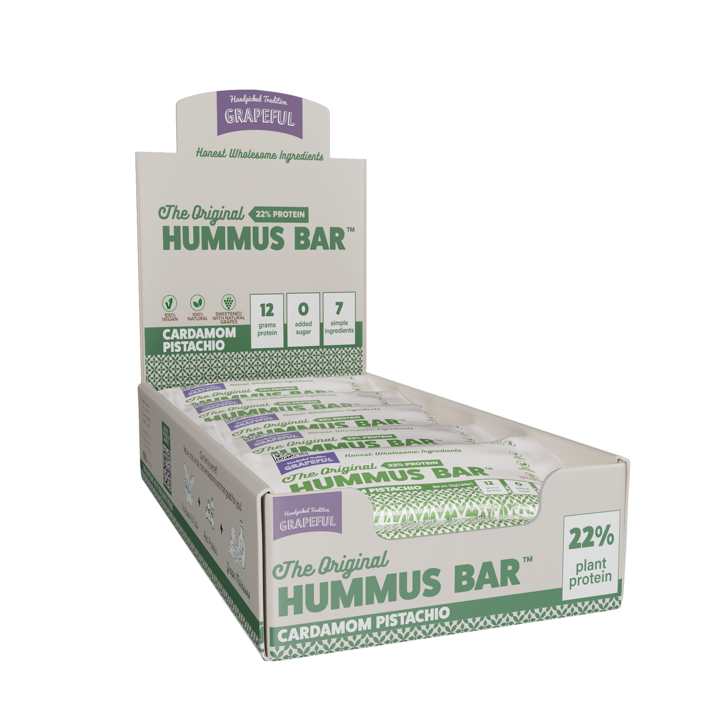 The Original Hummus Bar | Cardamom Pistachio (20 Bars)